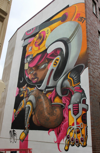 Street Art Mural By Danjer Mola For CityLeaks Urban Art Festival In Cologne, Germany.