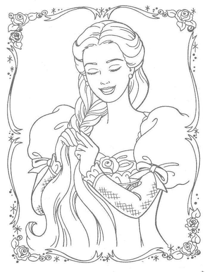 valentine princess coloring pages - photo #3