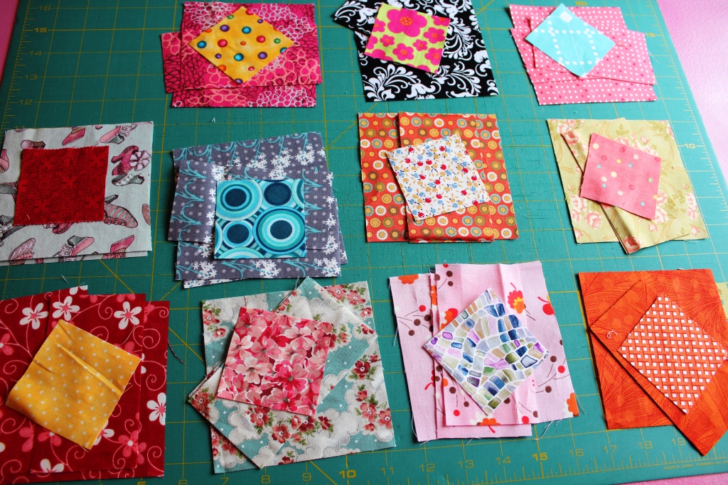 happy scrap quilt block swap