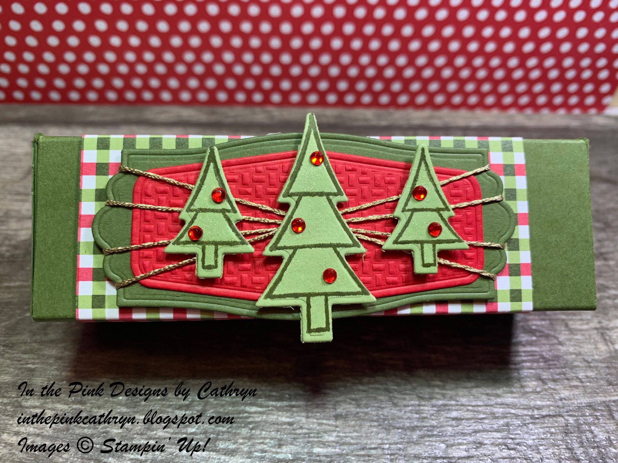 In the Pink, Designs by Cathryn Little Debbie CHRISTMAS TREE CAKE BOX