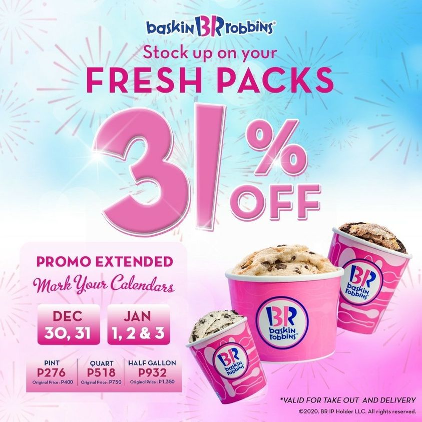 Manila Shopper BaskinRobbins' Celebrate 31 Promo on Fresh Packs