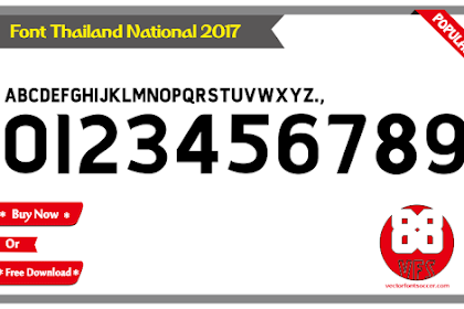 Font Thailand National Team 2017