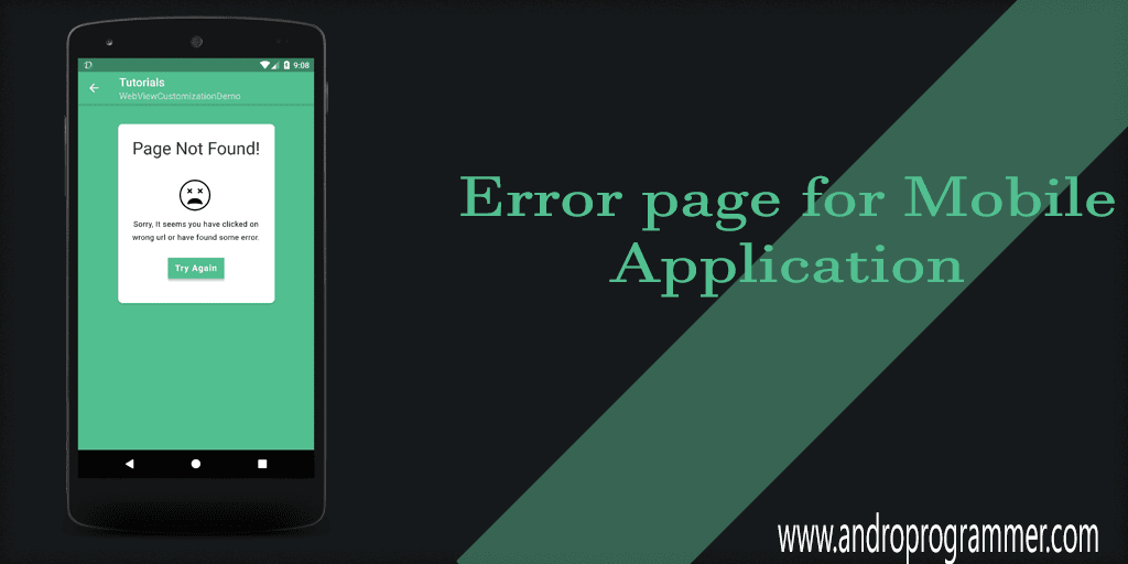 Load Custom Error Page in Android View AndroProgrammer
