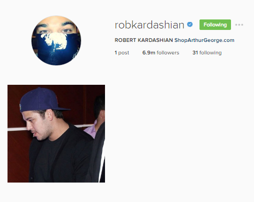 Trouble in paradise? Rob Kardashian deletes all of Blac Chyna's photos from his IG page