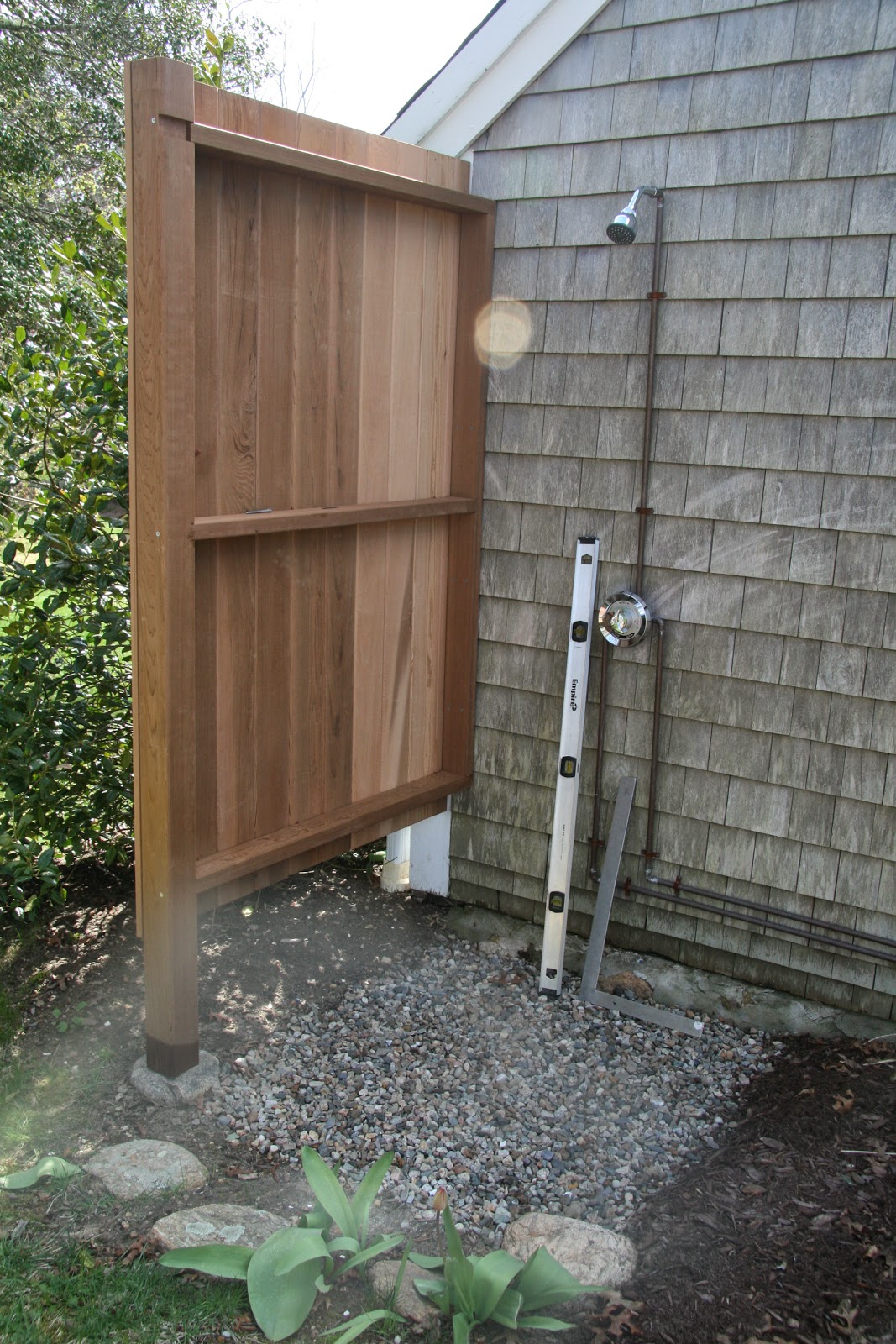An Old Farm Building an Outdoor Shower