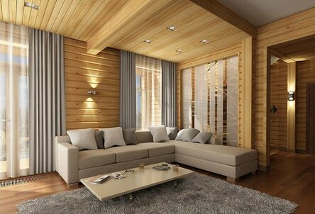 wooden house interior design