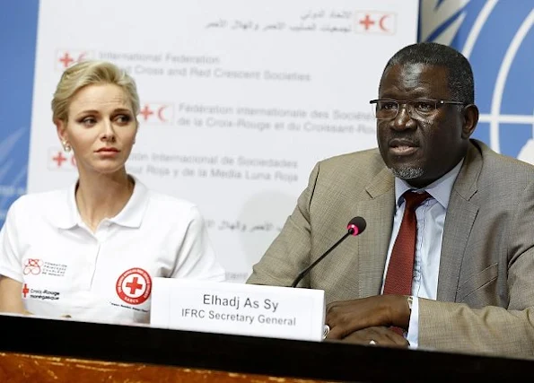 Princess Charlene of Monaco attended the launch of "World First Aid Day 2016" held at the United Nations Geneva Office