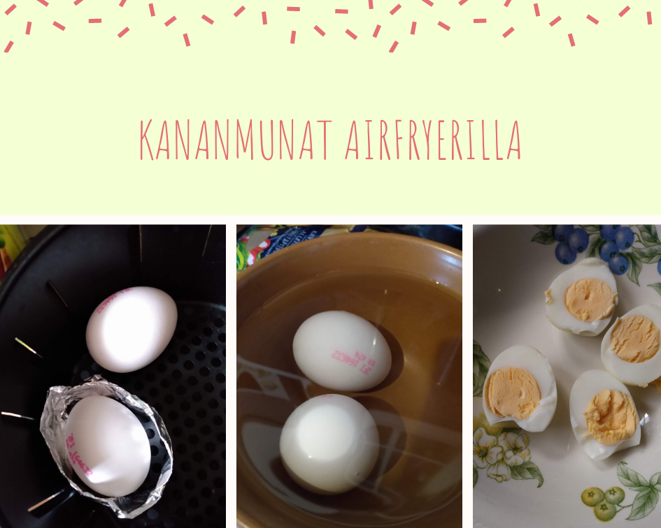 Airfryer resepti keitetyt kananmunat