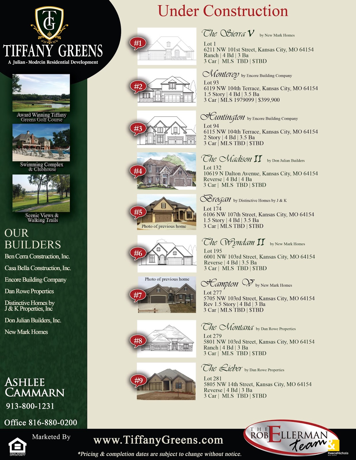 Tiffany Greens New Home Community