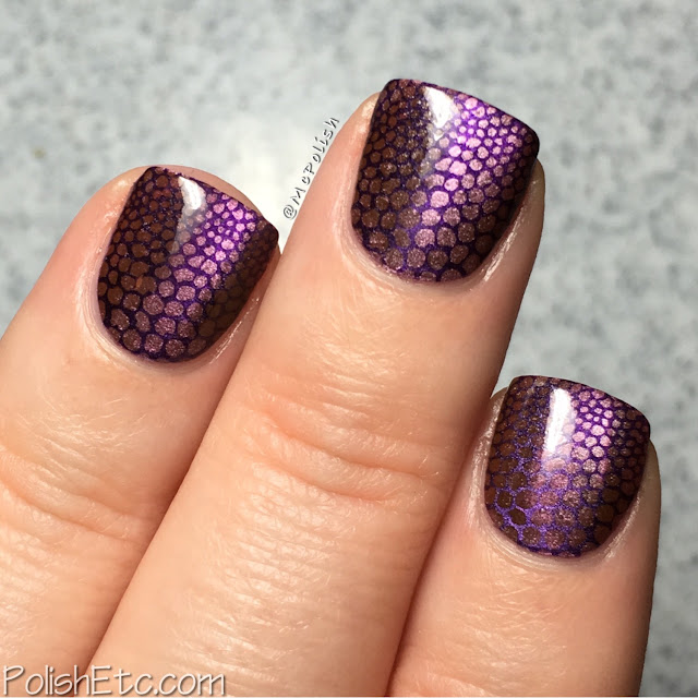 Magnetic reptilian nails for the #31DC2016Weekly - McPolish - Masura precious stones polishes