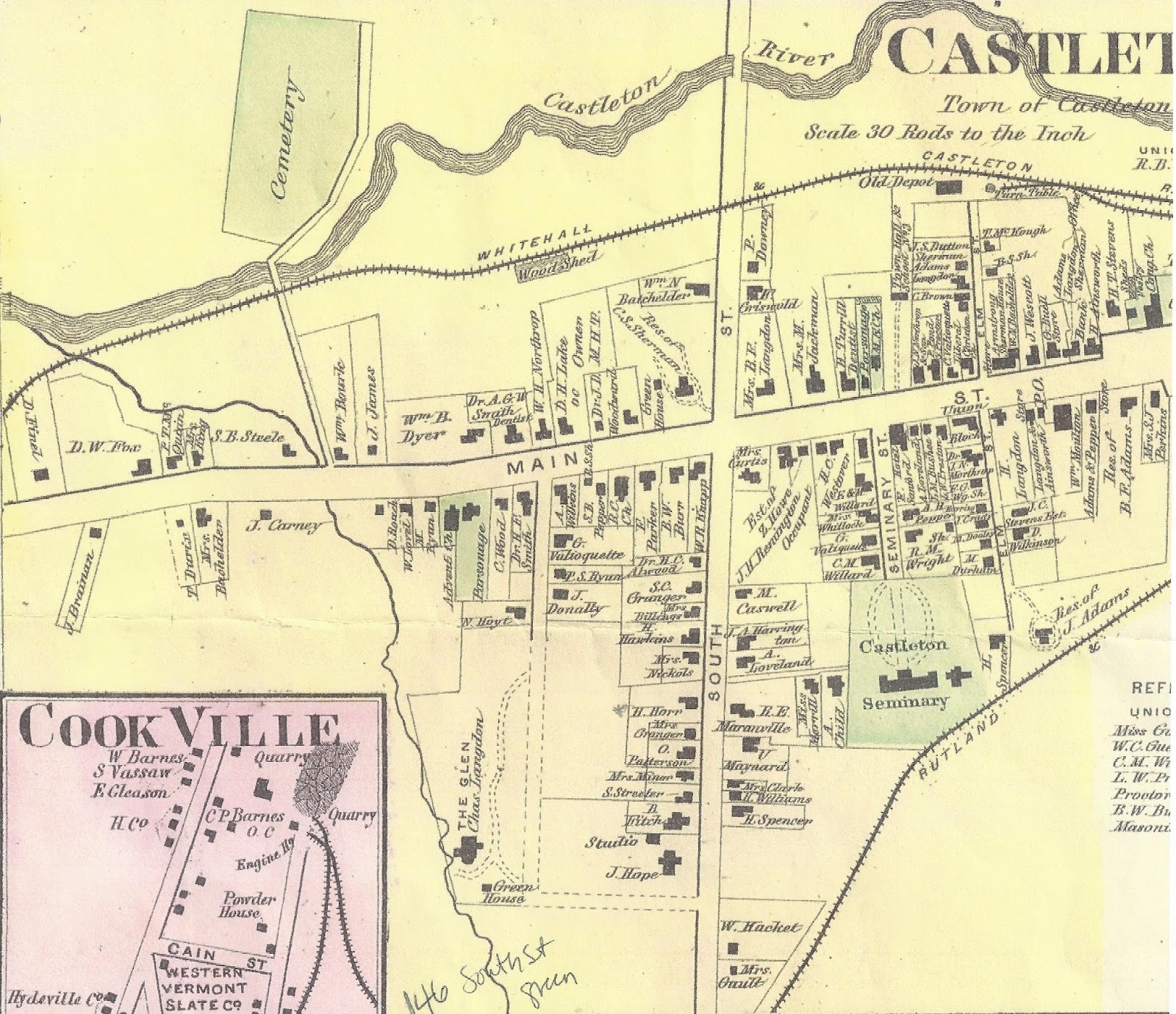 Bike WA to VT, Write History Oct 10 Castleton, Vt, locations