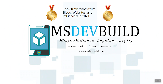 MSDEVBUILD in Feedspot Top 100 Microsoft Azure Blogs MSDEVBUILD in Feedspot Top 100 Microsoft Azure Blogs