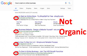google ads not organic search results adwords listings