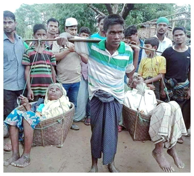 Tak Ingin Kedua Orangtuanya Dibunuh Teroris Budha, Seorang Anak Pikul Sendiri Keduanya