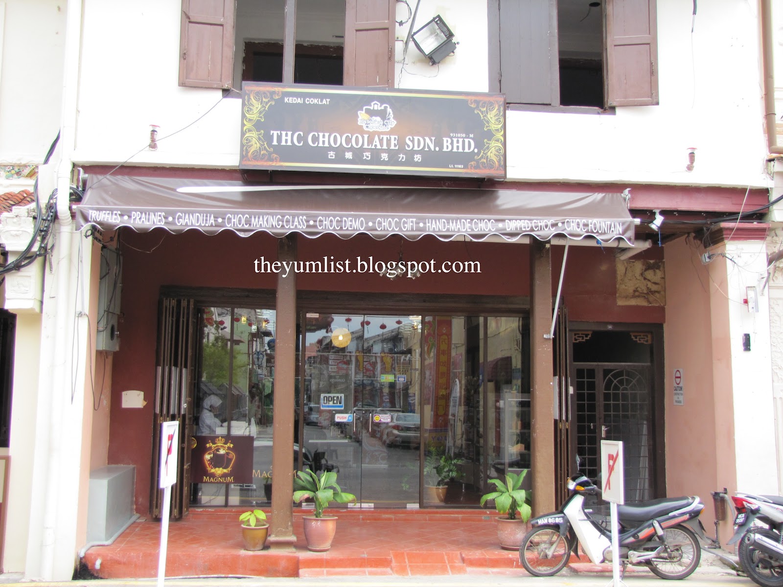THC Chocolate Shop, Malacca, Malaysia The Yum List