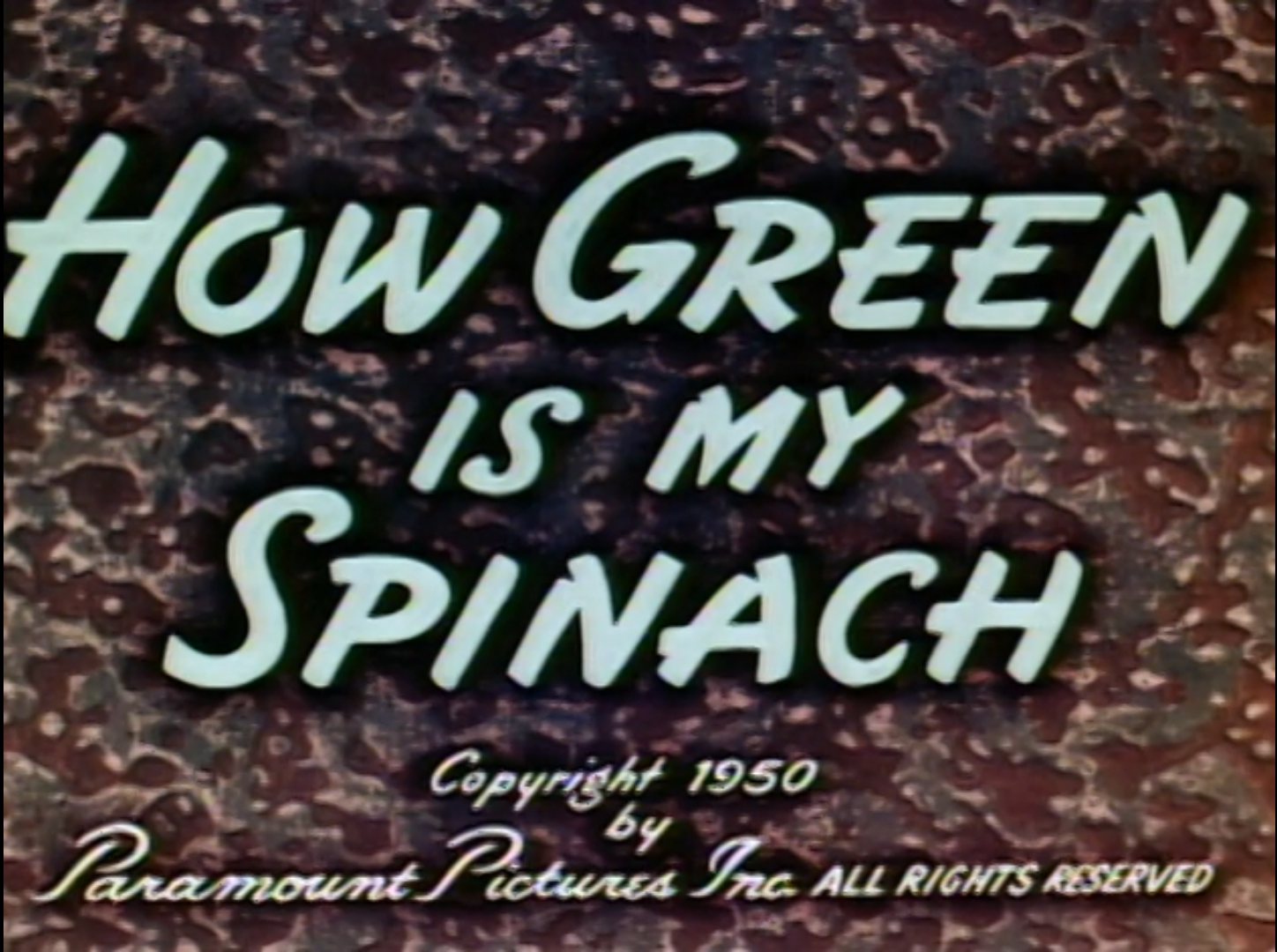 Classic Cartoons Blog Popeye Rundown 1 "How Green is My Spinach"