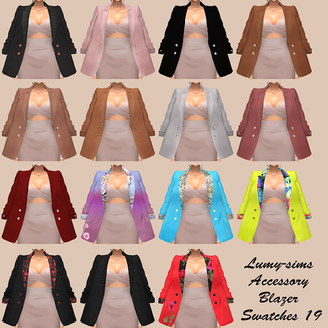 Sims 4 CC's The Best Accessory Blazer by Lumy Sims