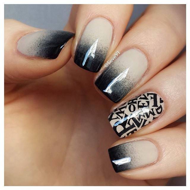 Black ombre nails!