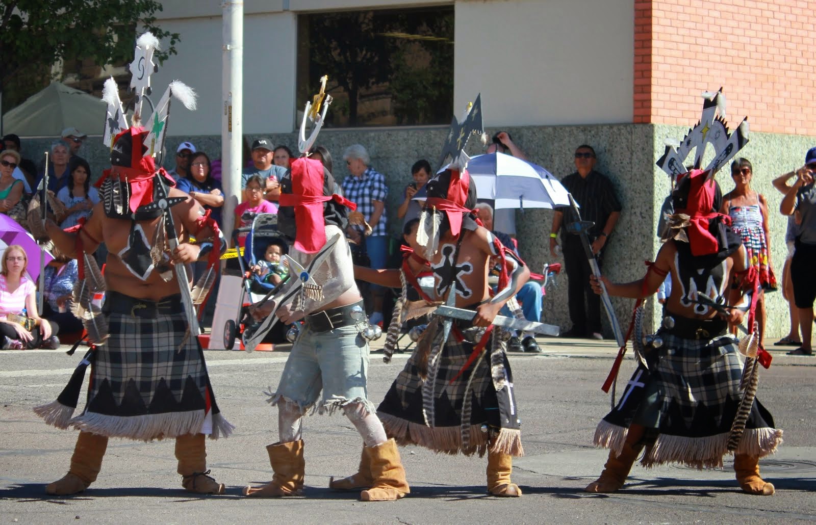 Belferd Chissay and Rainbow Youth Apache Crown Dancers"