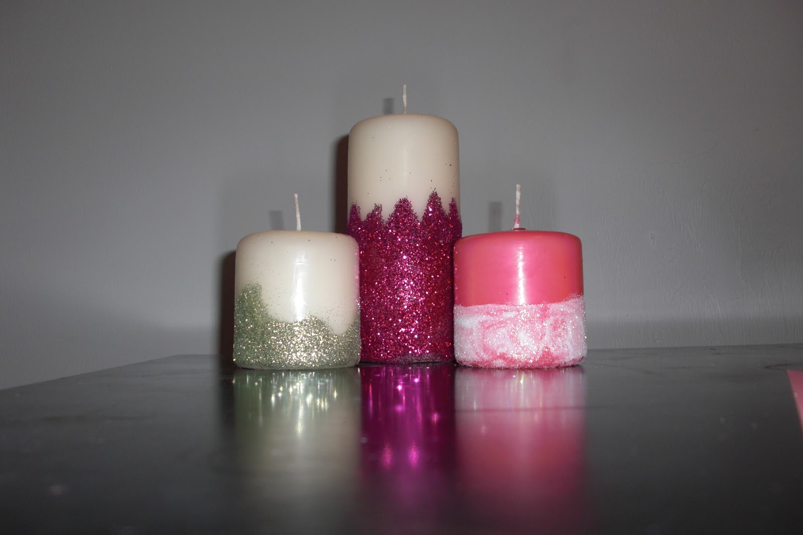 The First Apartment Living Glitter Candles