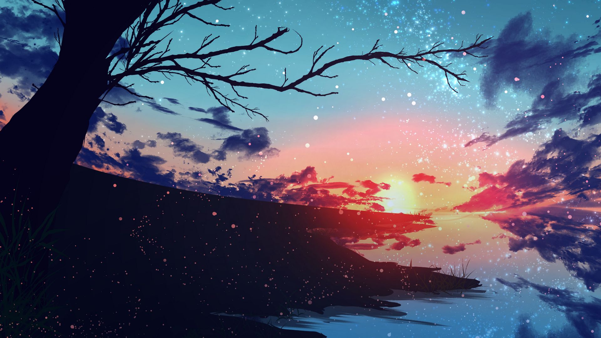 Beautiful Anime Landscape Wallpaper - XFXWallpapers