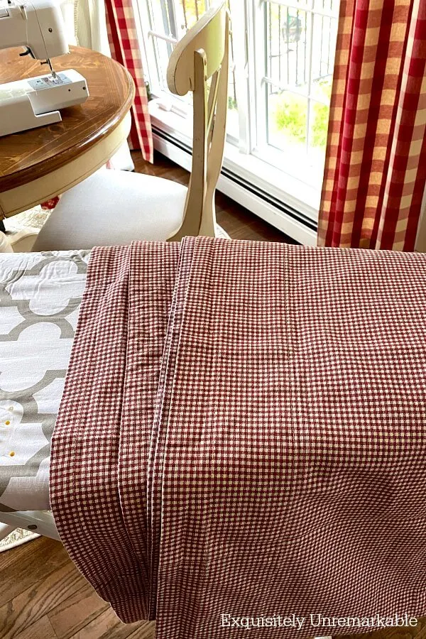 Red Gingham Curtains Panels