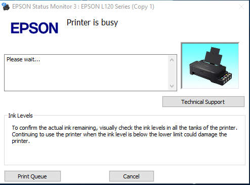 Cara Mengatasi All Printer Epson L Series  Error Printer is Busy