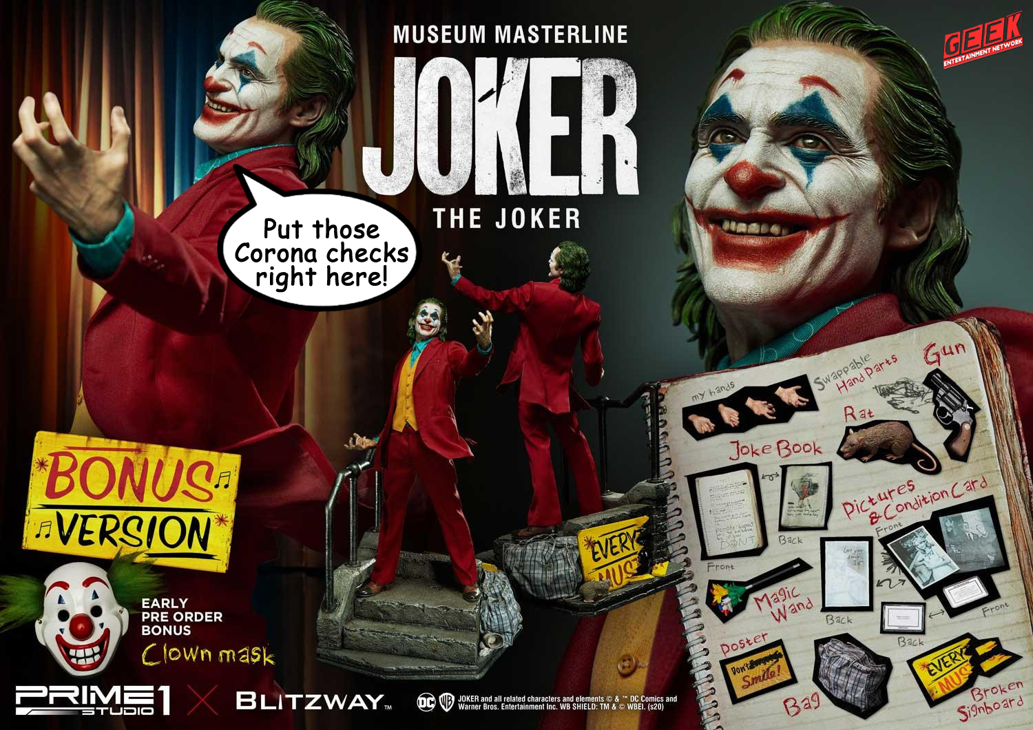 Joker Museum Masterline Statue The Joker (Bonus Ver.) 1/3 Scale Statue