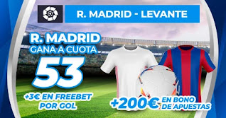 Paston Triple bono bienvenida Real Madrid gana Levante 30-1-2021 Paston Triple bono bienvenida Real Madrid gana Levante 30-1-2021