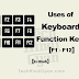 कंप्यूटर कीबोर्ड फंक्शन कीज का उपयोग कैसे करें - Uses Of All Keyboard Function Keys (F1 - F12)