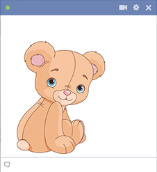 Baby teddy emoticon for Facebook