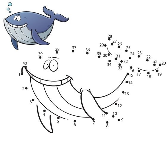 Tranh noi diem theo so thu tu hinh con ca map