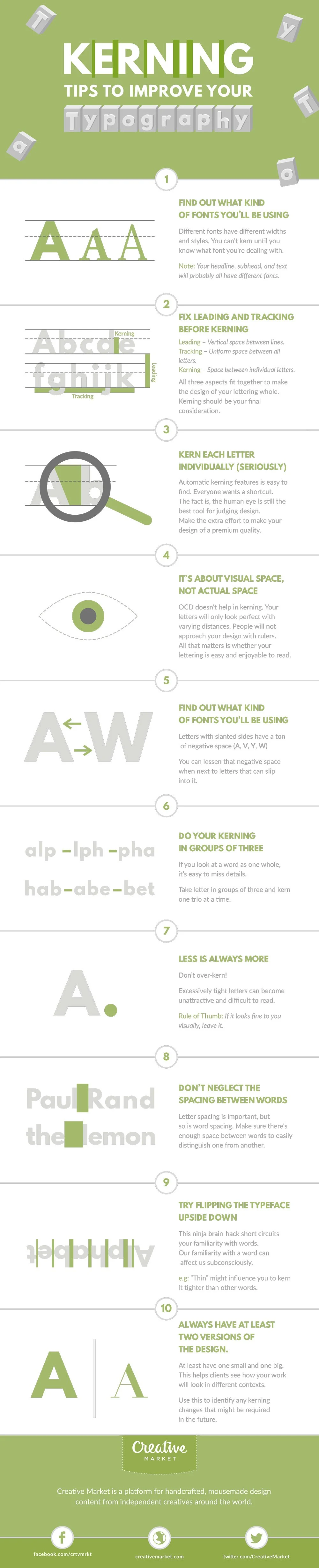 Kerning Tips to Improve Your Typography - #infographic