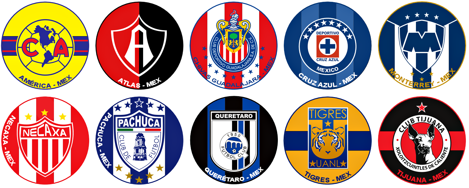 Mantiqueira 11 Botões: Clubes Mexicanos