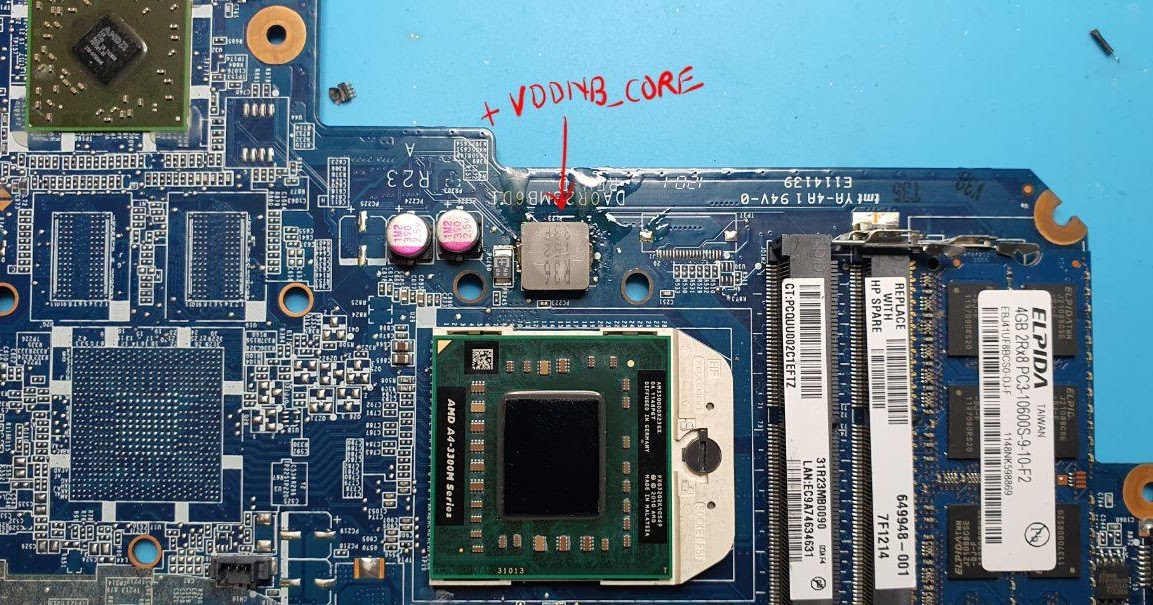 HP Pavilion G6 Laptop MB DA0R23MB6D1 Rev D Problem Power led blinks