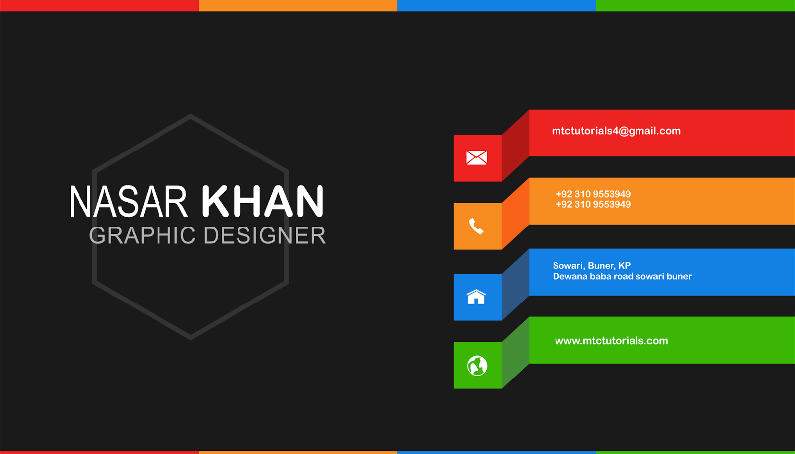 MTC Tutorials How To Make A Business Card In CorelDraw Card No4