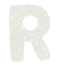 アルファベットのペンキ文字「R」