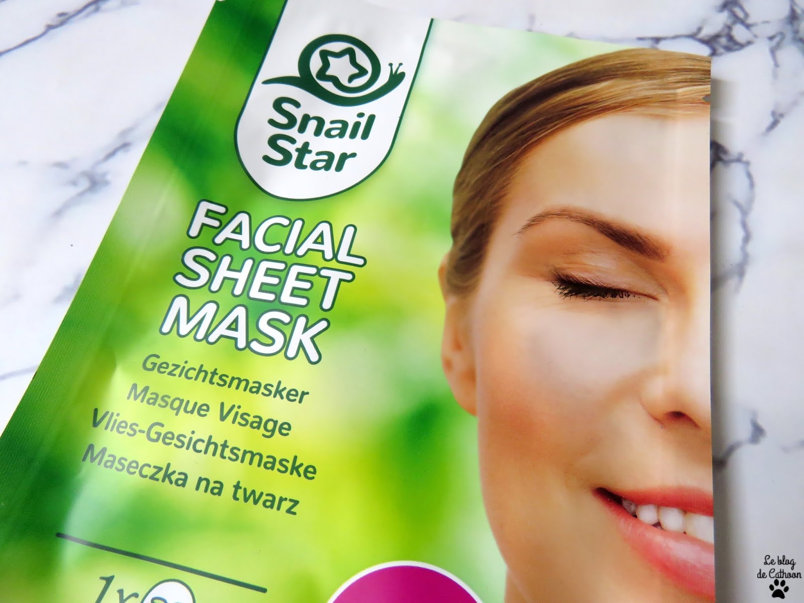 Snail Star - Facial Sheet Mask - Action