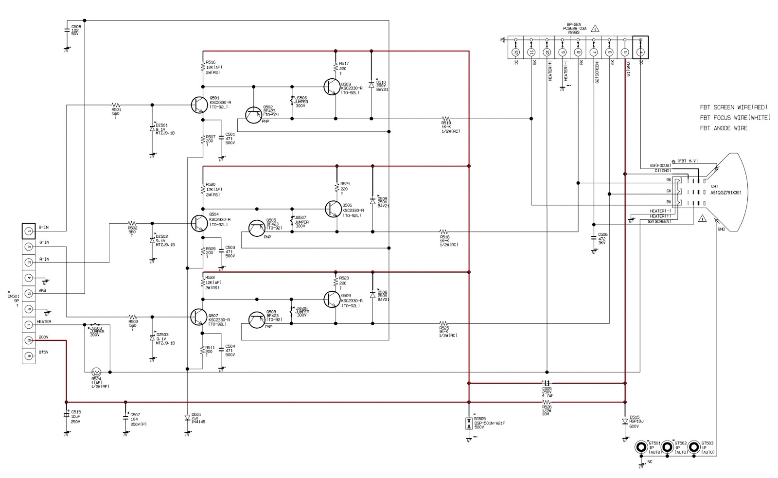 Electro help: CL21A551 Samsung CRT TV – Circuit diagram – TDA12120H