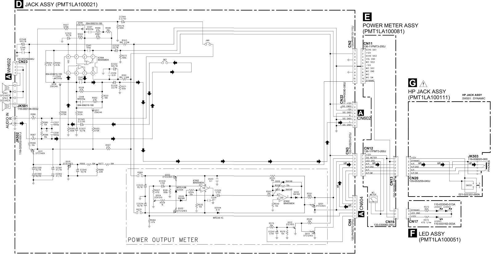 Electro help Pioneer MLA21STEREO POWER AMPLIFIER Schematic