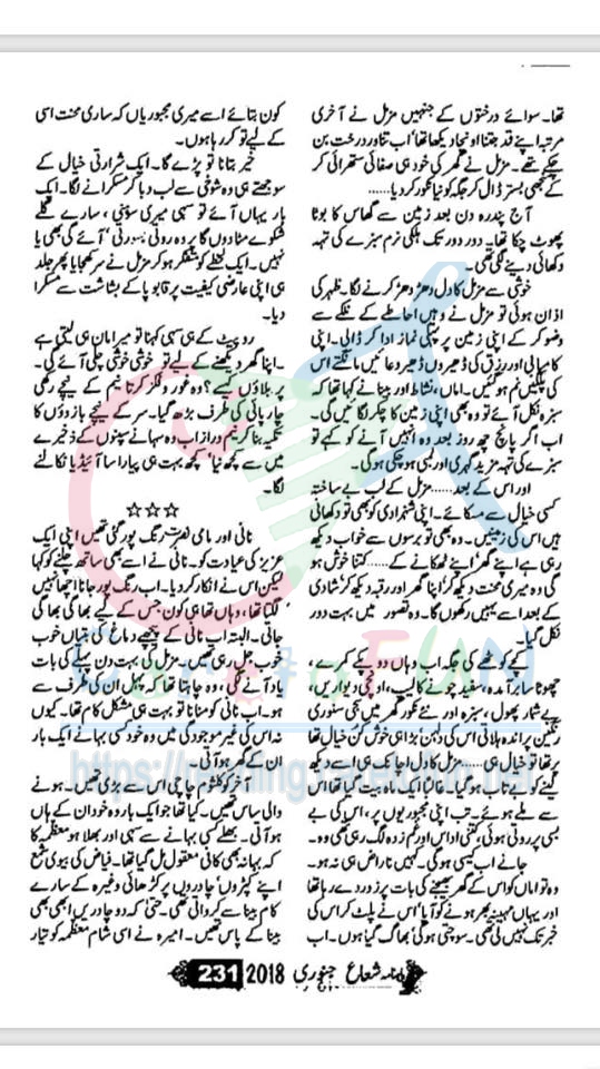 Ishq Barhana By Farah Bukhari Shuaa Digest January 2018