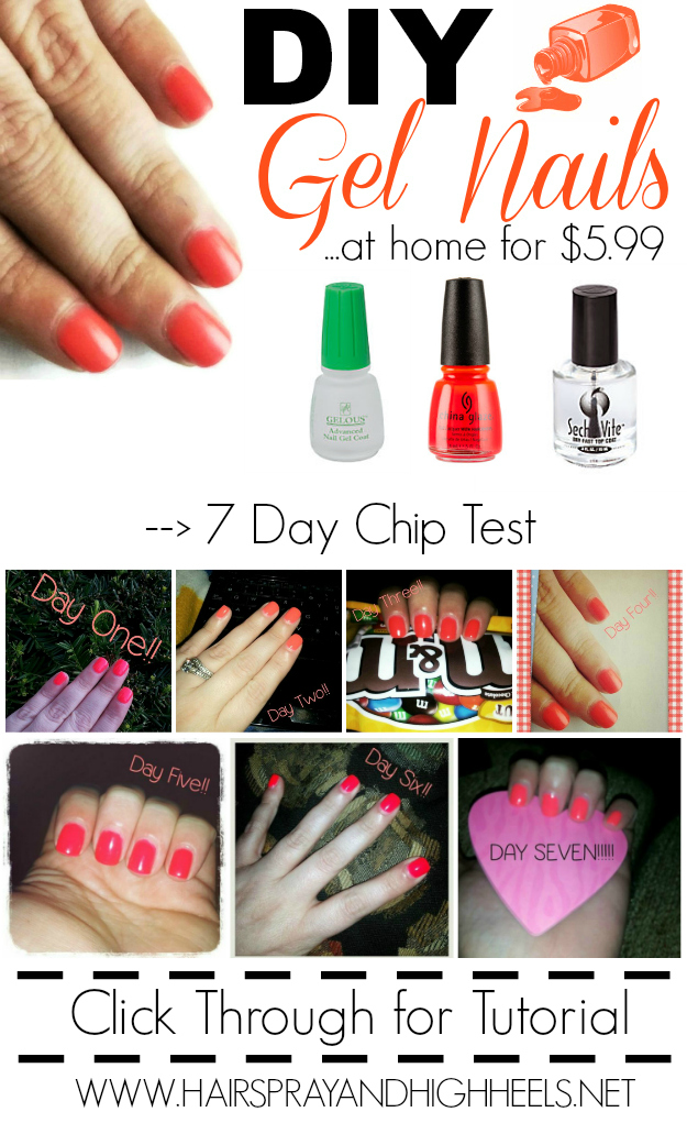 DIY Gel Nails - Hairspray and Highheels