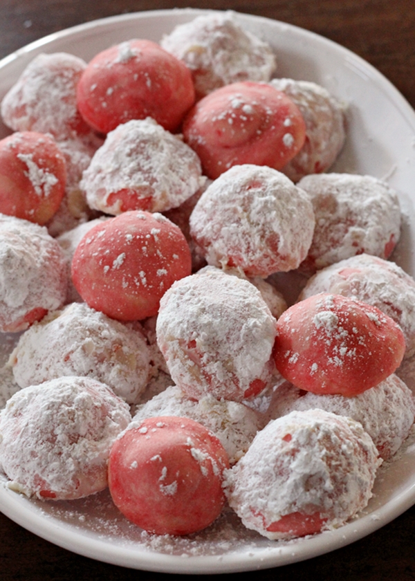 Cherry Snowball Cookies
