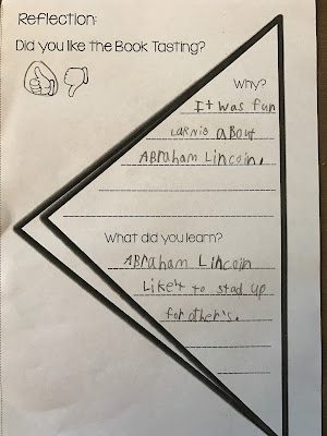 A blog post with a FREEBIE about doing a book tasting for with first graders. Encourage your first grade students to experience various reading genres by having a book tasting. Students sample books in various genres in a cafe themed setting. Link provided to free reading genre posters. {1st grade, ELA, balanced literacy}
