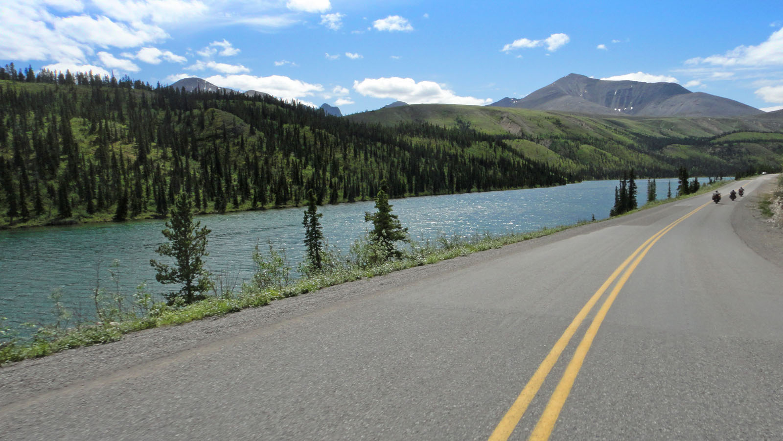 Riding the USA Day 8 Charlie Lake, BC Liard River Hot Springs, BC