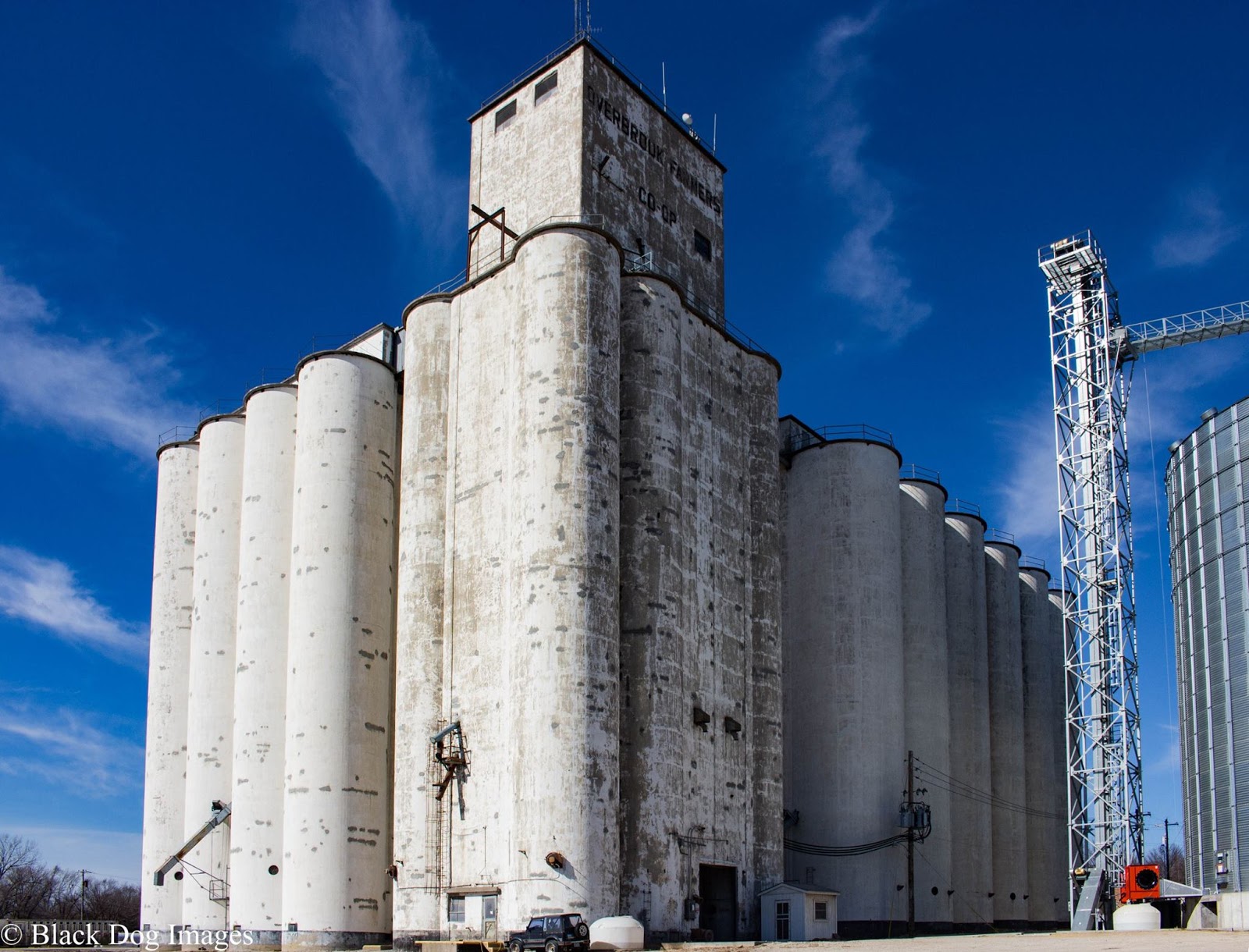 Towns and Nature Overbrook, KS Big Isolated Grain Elevator