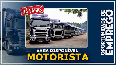 vaga para motorista transportadora Bendini