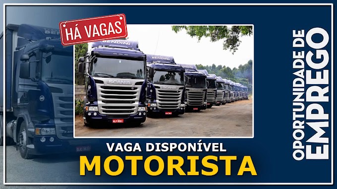 Transportadora Bendini abre vagas para motorista com remuneração de R$ 5.800 a R$ 7.400