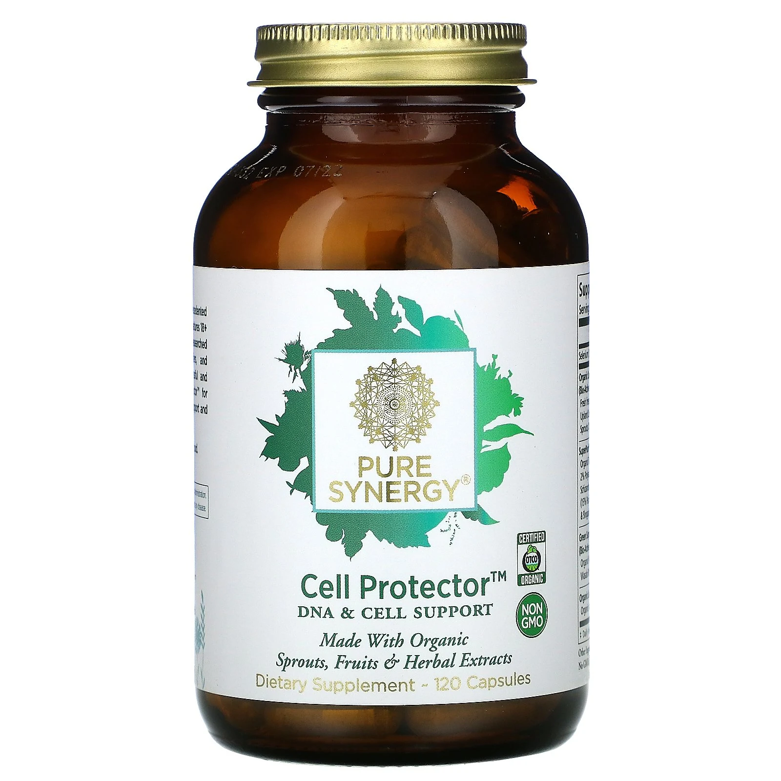 Pure Synergy, Cell Protector, средство для поддержки клеток и ДНК, 120 капсул