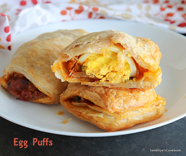 Sandhiya's Cookbook Muttai Puffs Egg Puffs